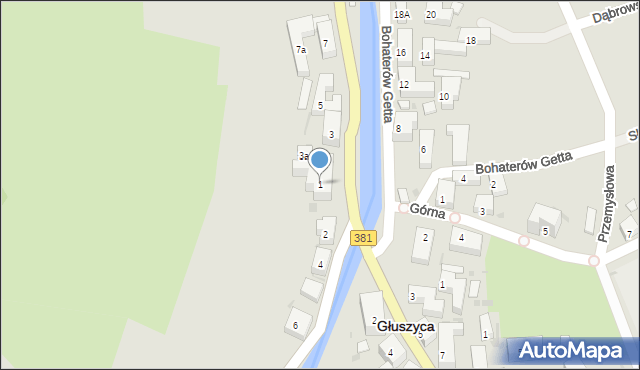 Głuszyca, Sienkiewicza Henryka, 1, mapa Głuszyca