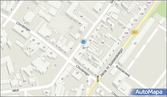 Gniezno, Sienkiewicza Henryka, 26, mapa Gniezna