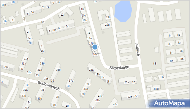 Gniezno, Sikorskiego Władysława, gen., 16a, mapa Gniezna