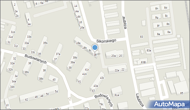 Gniezno, Sikorskiego Władysława, gen., 18, mapa Gniezna