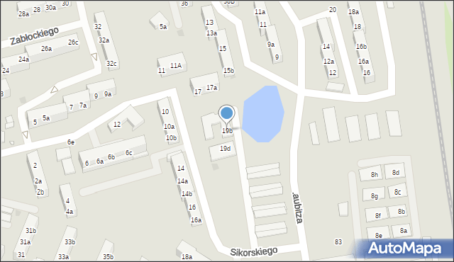 Gniezno, Sikorskiego Władysława, gen., 19b, mapa Gniezna