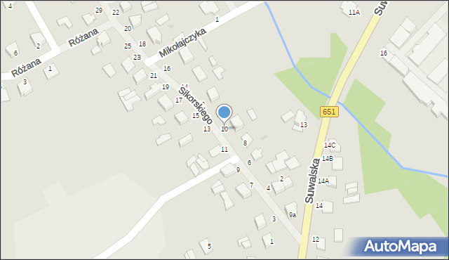 Gołdap, Sikorskiego Władysława, gen., 10, mapa Gołdap