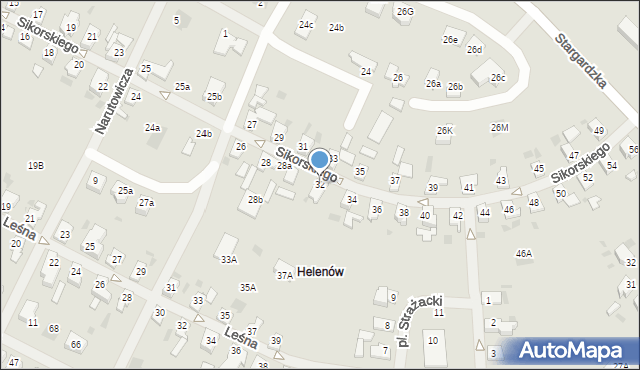 Goleniów, Sikorskiego Władysława, gen., 32, mapa Goleniów