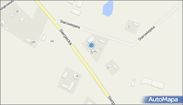 Goleszyn, Sierpecka, 11, mapa Goleszyn