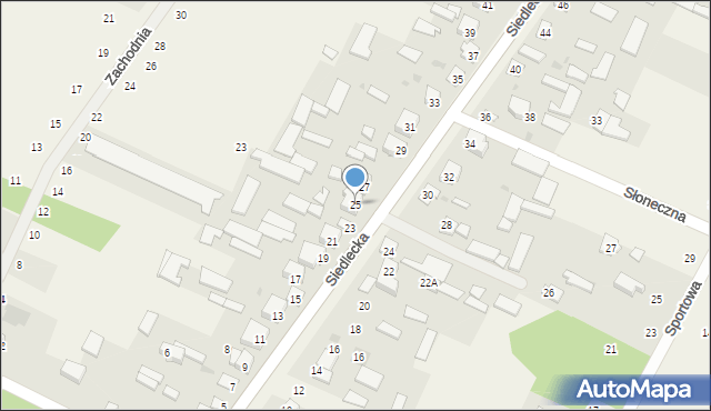 Golice, Siedlecka, 25, mapa Golice