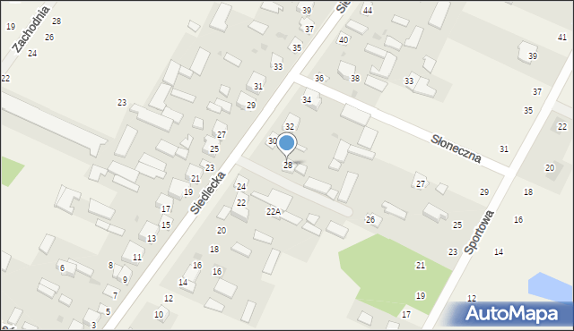 Golice, Siedlecka, 28, mapa Golice