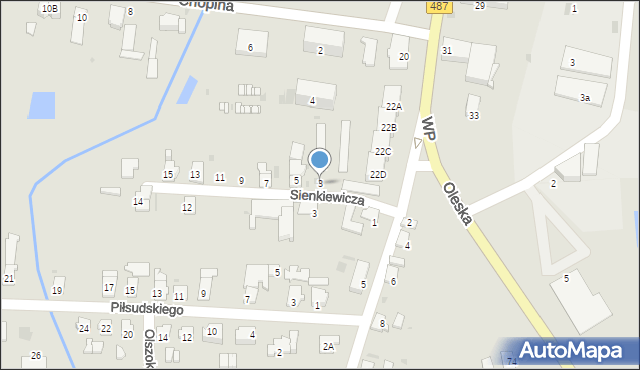 Gorzów Śląski, Sienkiewicza Henryka, 3, mapa Gorzów Śląski