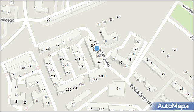 Gorzów Wielkopolski, Siedzikówny-Inki Danuty, 29B, mapa Gorzów Wielkopolski