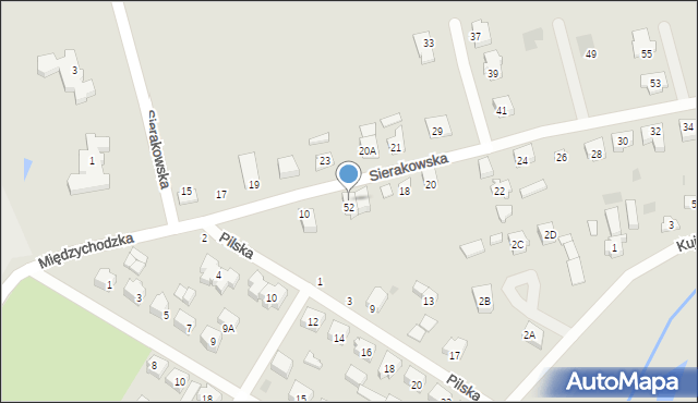 Gorzów Wielkopolski, Sierakowska, 14, mapa Gorzów Wielkopolski