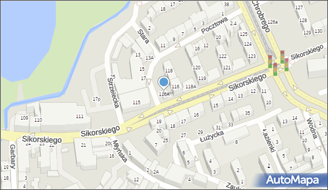 Gorzów Wielkopolski, Sikorskiego Władysława, gen., 116A, mapa Gorzów Wielkopolski