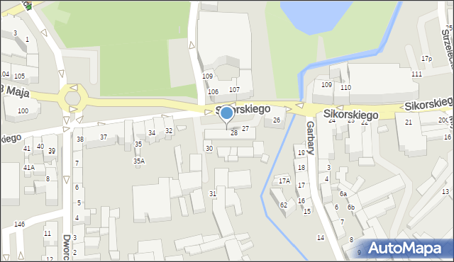 Gorzów Wielkopolski, Sikorskiego Władysława, gen., 28c, mapa Gorzów Wielkopolski