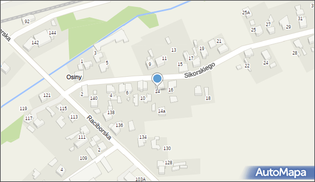 Gorzyce, Sikorskiego Władysława, gen., 14, mapa Gorzyce