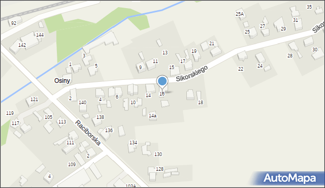 Gorzyce, Sikorskiego Władysława, gen., 16, mapa Gorzyce