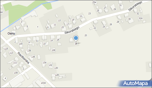 Gorzyce, Sikorskiego Władysława, gen., 18, mapa Gorzyce