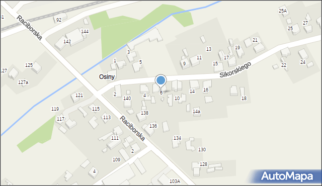 Gorzyce, Sikorskiego Władysława, gen., 6, mapa Gorzyce