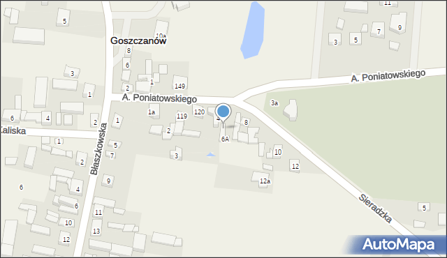 Goszczanów, Sieradzka, 6, mapa Goszczanów