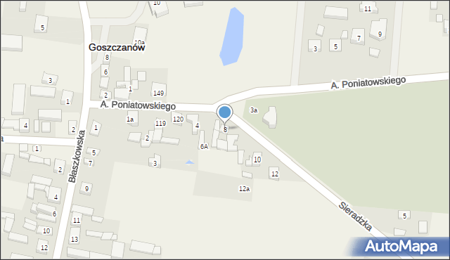 Goszczanów, Sieradzka, 8, mapa Goszczanów