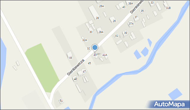 Goworowo, Sienkiewicza Henryka, 43, mapa Goworowo