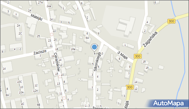 Gozdnica, Sikorskiego Władysława, gen., 7, mapa Gozdnica