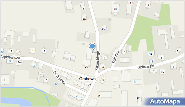 Grabowo, Sikorskiego Władysława, gen., 1, mapa Grabowo