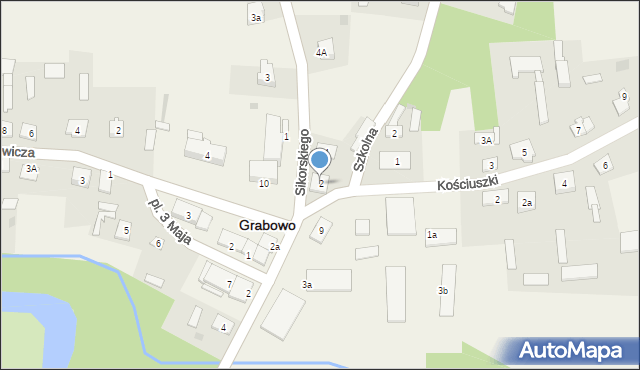 Grabowo, Sikorskiego Władysława, gen., 2, mapa Grabowo