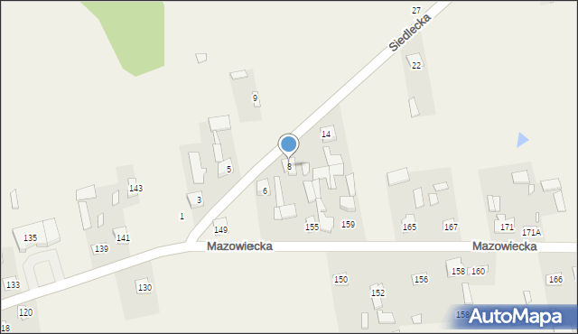 Grodzisk, Siedlecka, 8, mapa Grodzisk