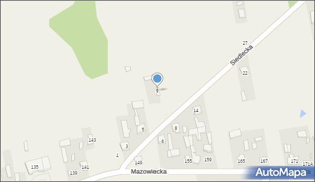 Grodzisk, Siedlecka, 9, mapa Grodzisk