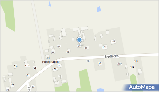 Grodzisk, Siedlecka, 97, mapa Grodzisk