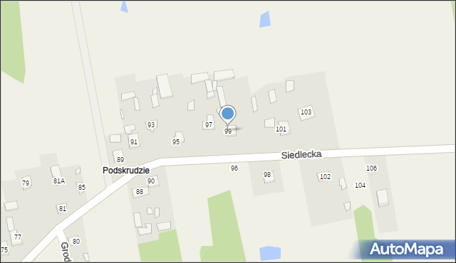 Grodzisk, Siedlecka, 99, mapa Grodzisk