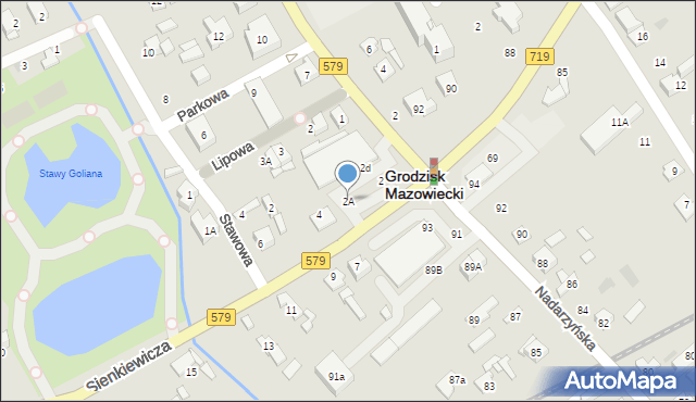 Grodzisk Mazowiecki, Sienkiewicza Henryka, 2A, mapa Grodzisk Mazowiecki