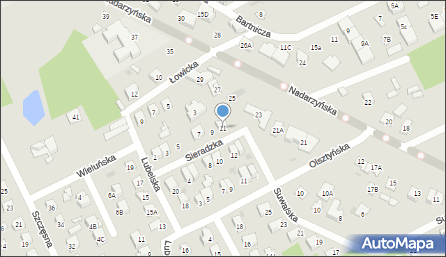 Grodzisk Mazowiecki, Sieradzka, 11, mapa Grodzisk Mazowiecki