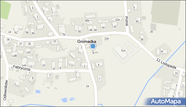 Gromadka, Sikorskiego Władysława, gen., 3, mapa Gromadka