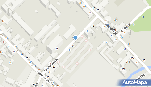 Grudziądz, Sienkiewicza Henryka, 36, mapa Grudziądza