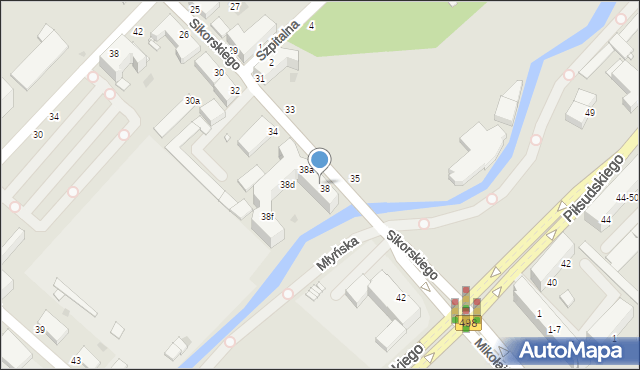 Grudziądz, Sikorskiego Władysława, gen., 38b, mapa Grudziądza