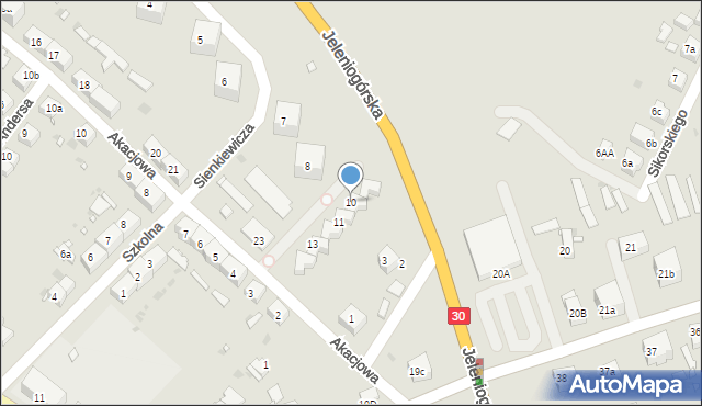 Gryfów Śląski, Sienkiewicza Henryka, 10, mapa Gryfów Śląski