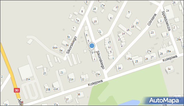 Gryfów Śląski, Sikorskiego Władysława, gen., 3, mapa Gryfów Śląski