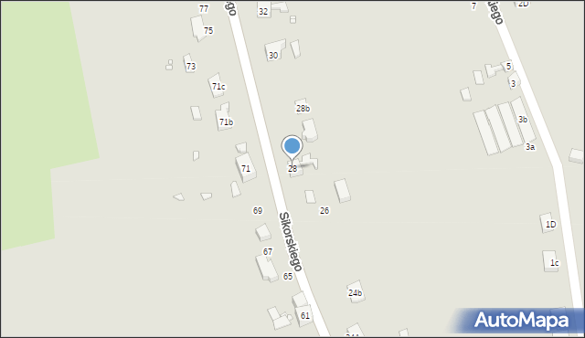 Gubin, Sikorskiego Władysława, gen., 28, mapa Gubin