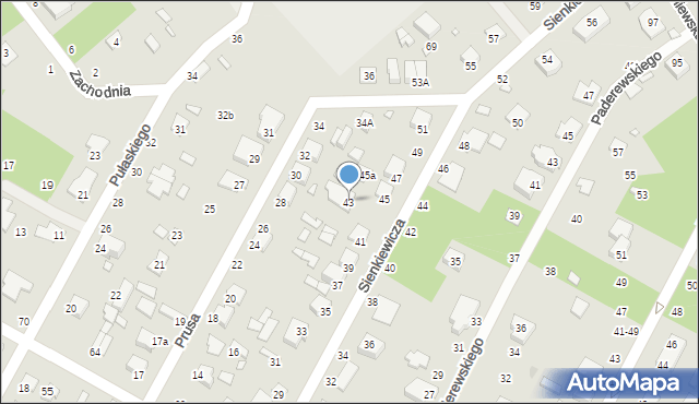 Halinów, Sienkiewicza Henryka, 43, mapa Halinów