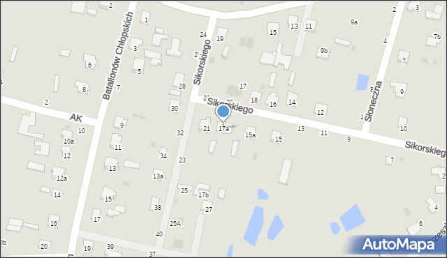 Hrubieszów, Sikorskiego Władysława, gen., 17a, mapa Hrubieszów