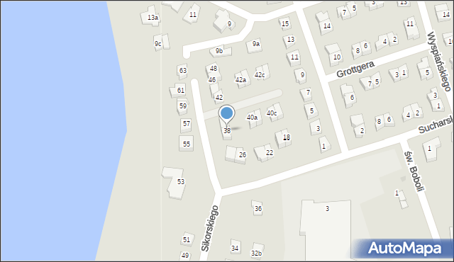 Iława, Sikorskiego Władysława, gen., 38, mapa Iława