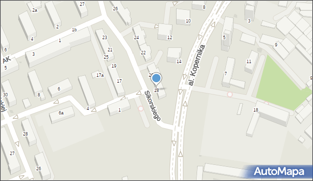 Inowrocław, Sikorskiego Władysława, gen., 18, mapa Inowrocławia