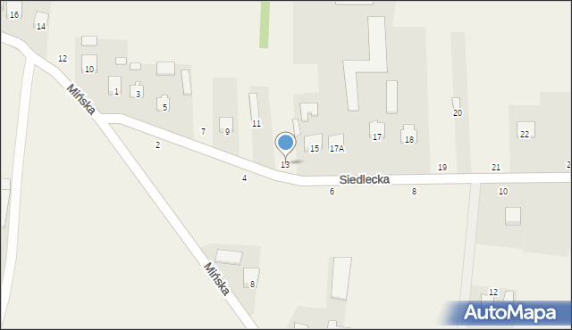 Jakubów, Siedlecka, 13, mapa Jakubów