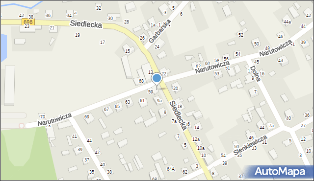 Janów Podlaski, Siedlecka, 11, mapa Janów Podlaski