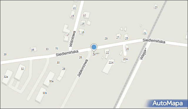 Jarocin, Siedlemińska, 24, mapa Jarocin