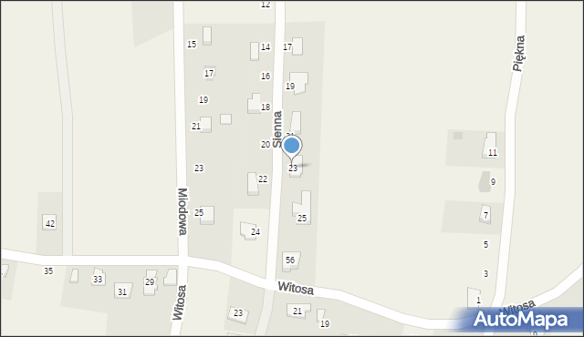 Jawiszowice, Sienna, 23, mapa Jawiszowice