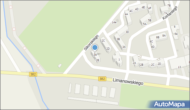 Jawor, Sikorskiego Władysława, gen., 2A, mapa Jawor