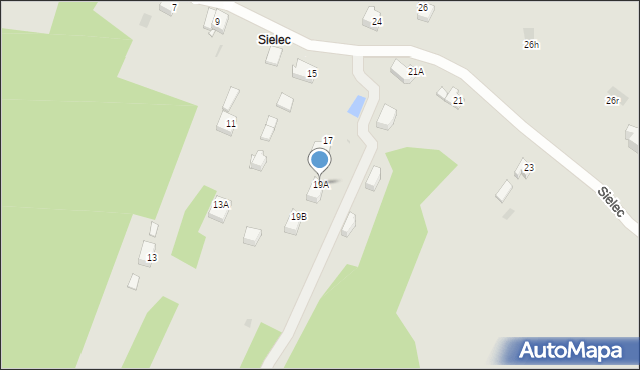 Jaworzno, Sielec, 19A, mapa Jaworzno