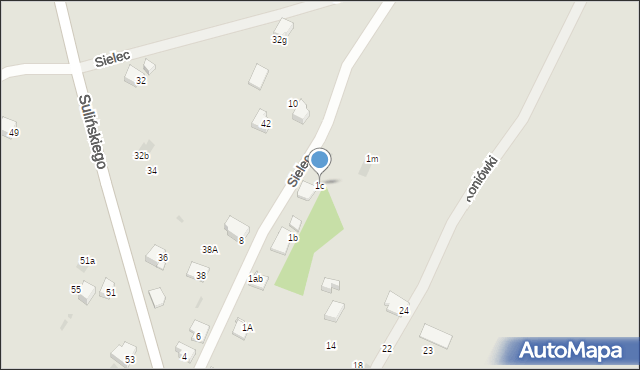 Jaworzno, Sielec, 1c, mapa Jaworzno