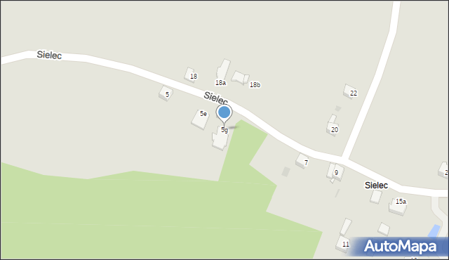 Jaworzno, Sielec, 5g, mapa Jaworzno