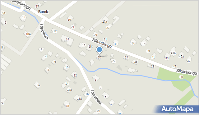 Jedlicze, Sikorskiego Władysława, gen., 20, mapa Jedlicze